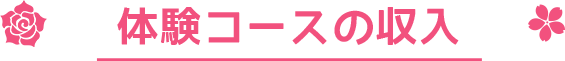 体験コースの収入
