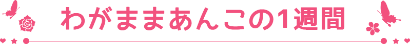 わがままあんこの1週間