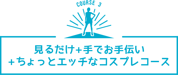 見るだけ+手でお手伝い+ちょっとエッチなコスプレコース